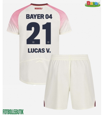 Bayer Leverkusen Lucas Vazquez #21 Bortaställ Barn 2025-26 Kortärmad (+ Korta byxor)